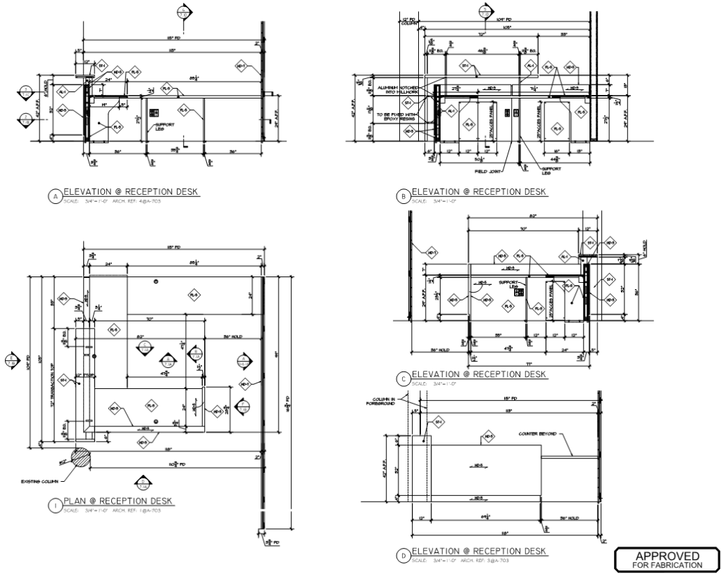 MILLWORK SHOP DRAWINGS – AP CAD Designs LLC